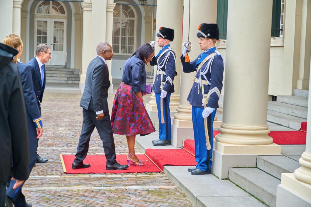 H.E. Dr Eniola Ajayi had a farewell audience with King Willem Alexander